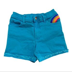 Girls size 6 blue shorts